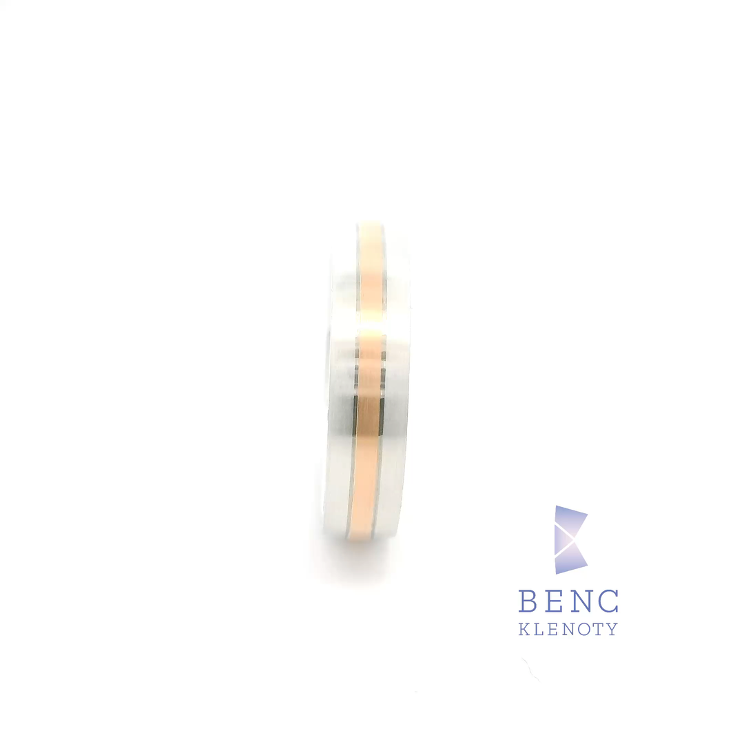 Pánský snubní prsten ze zlata 14K | Nadčasový design | R121-P