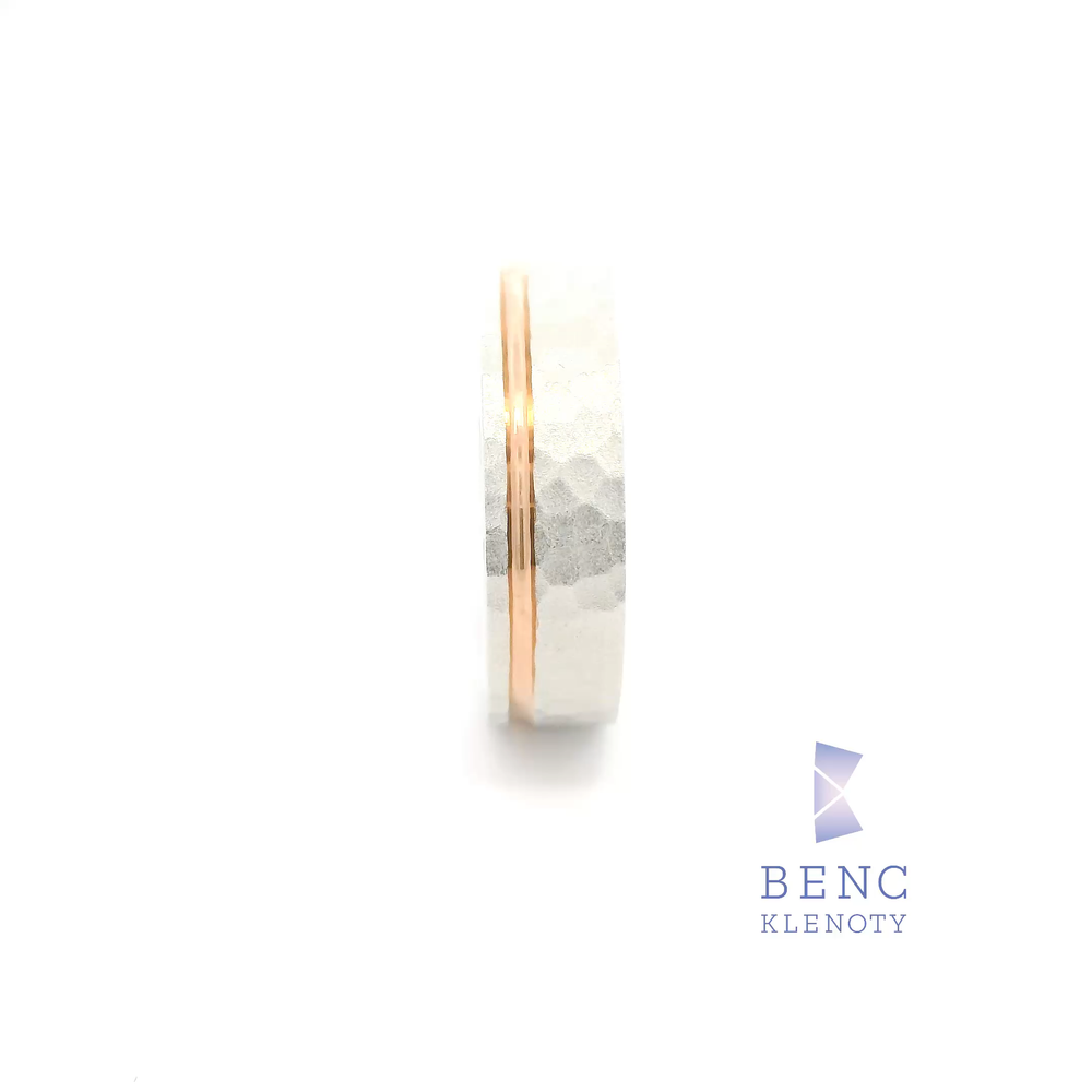 Pánský snubní prsten ze zlata 14K | Nadčasový design | A982-P