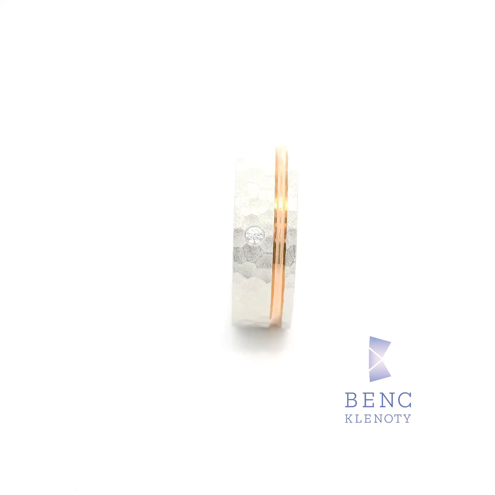 Dámský snubní prsten ze zlata 14K | Nadčasový design | A982