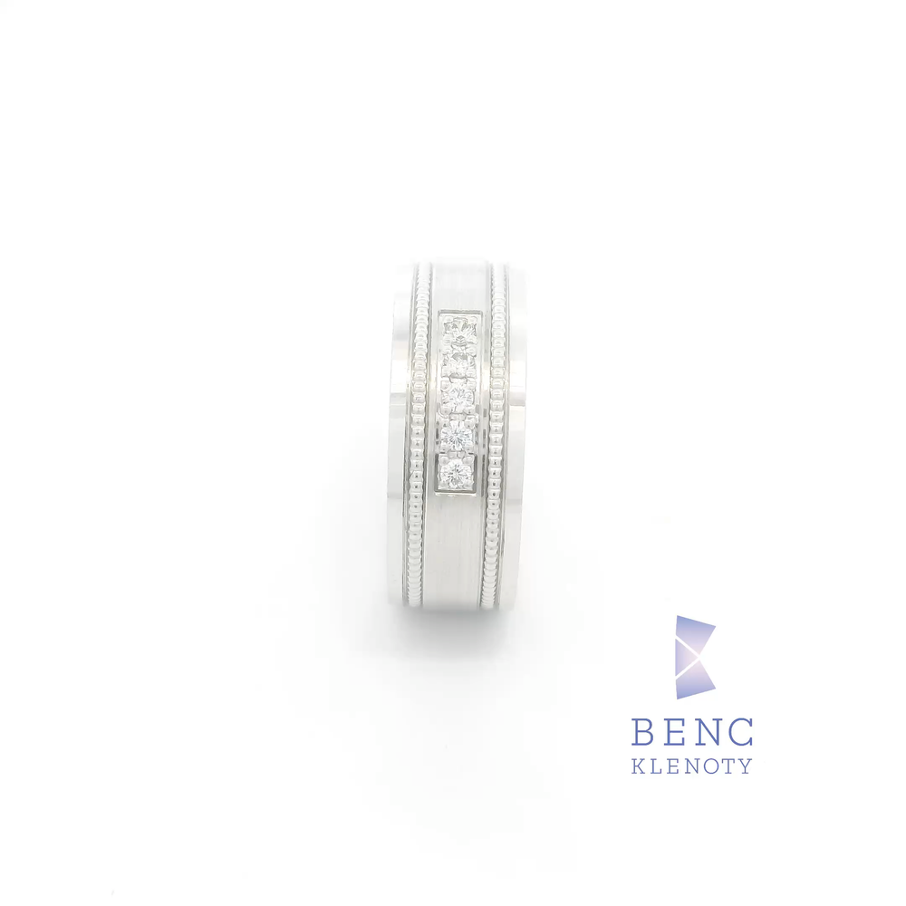 Dámský snubní prsten ze zlata 14K | Nadčasový design | A1070