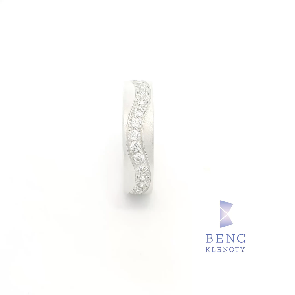 Dámský snubní prsten ze zlata 14K | Nadčasový design | A786