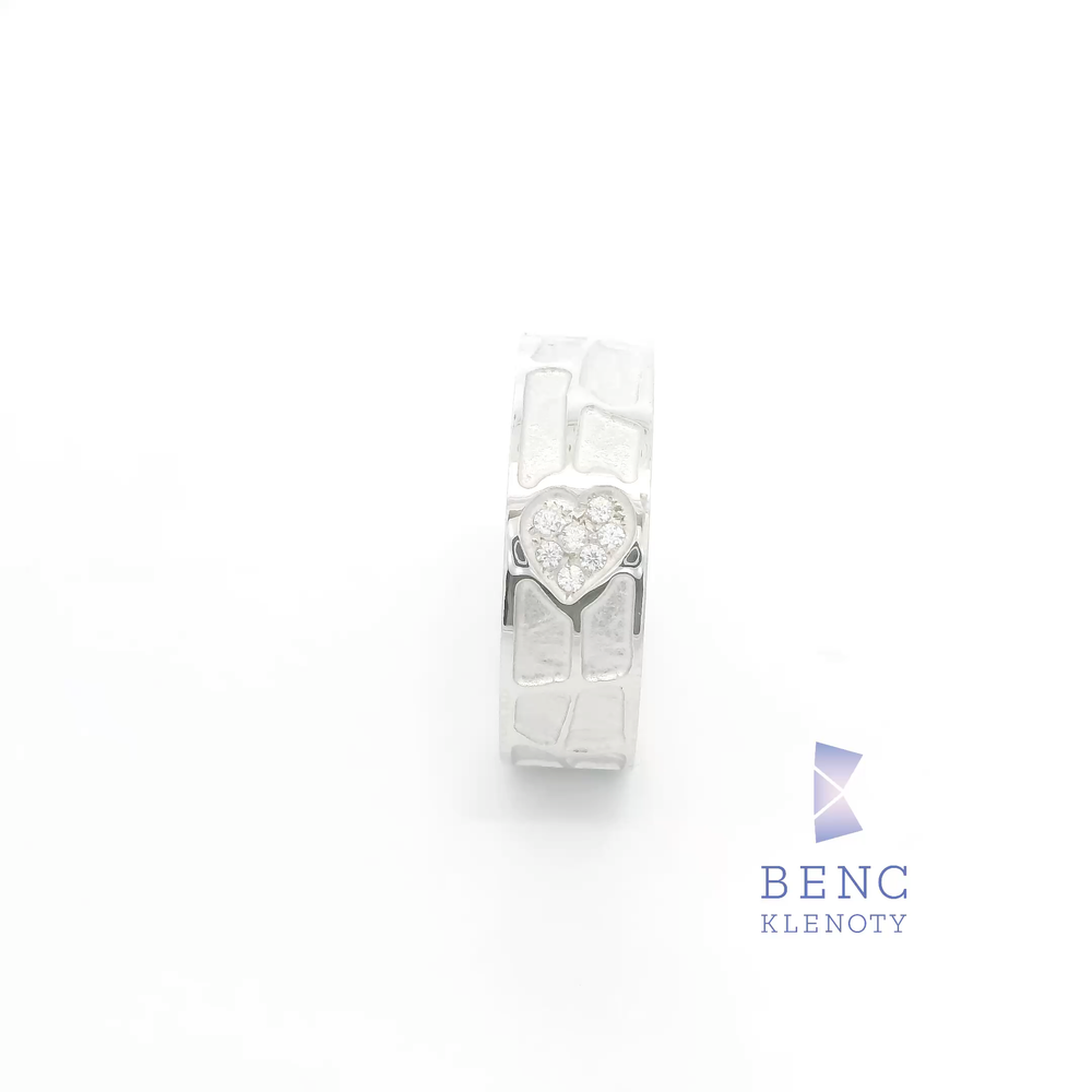 Dámský snubní prsten ze zlata 14K | Nadčasový design | A983