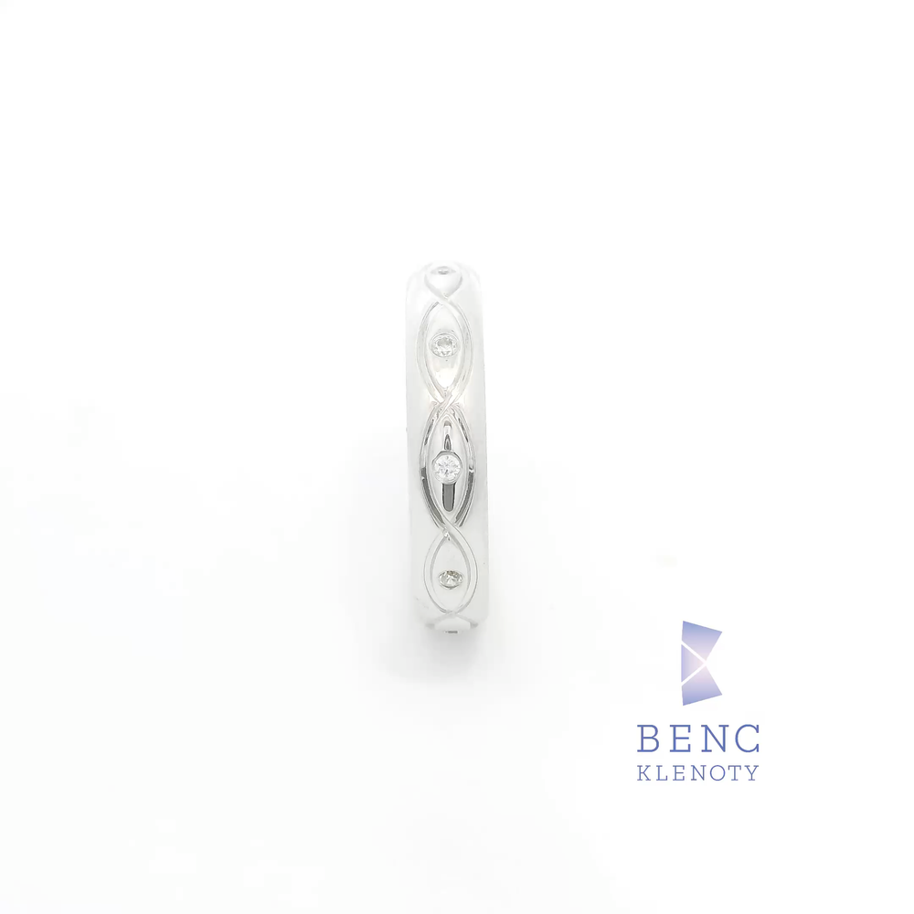 Dámský snubní prsten ze zlata 14K | Nadčasový design | R311