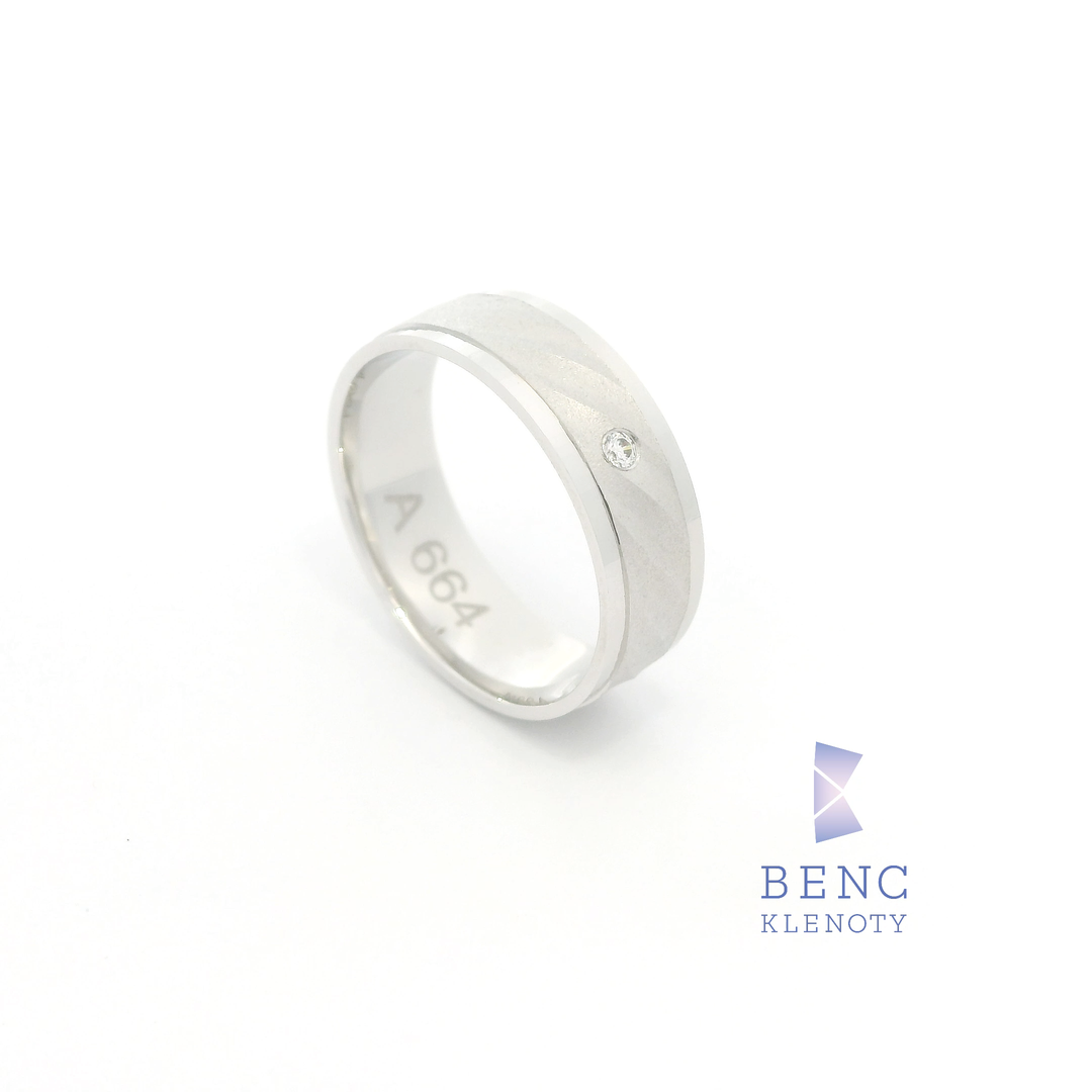 Dámský snubní prsten ze zlata 14K | Nadčasový design | A664