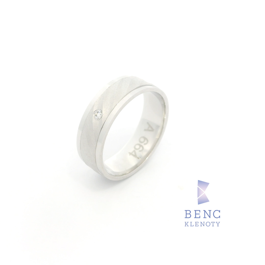 Dámský snubní prsten ze zlata 14K | Nadčasový design | A664