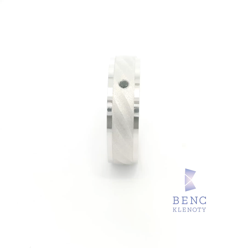 Pánský snubní prsten ze zlata 14K | Nadčasový design | A664-P