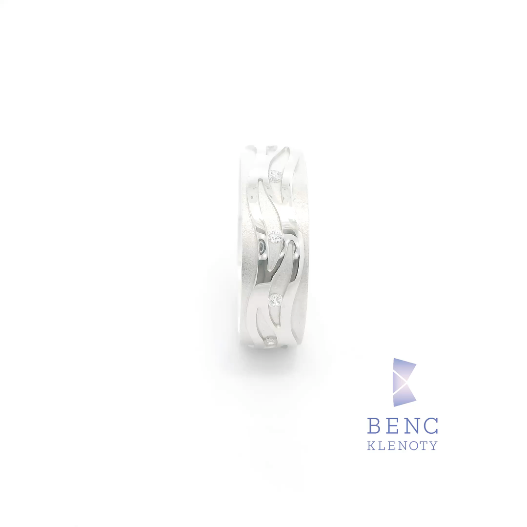 Dámský snubní prsten ze zlata 14K | Nadčasový design | A1022