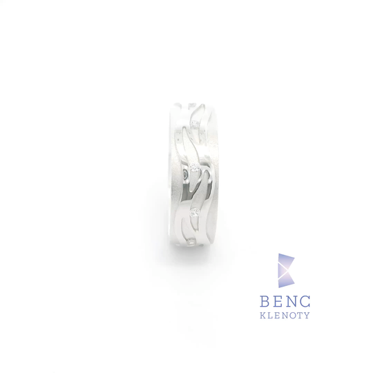 Dámský snubní prsten ze zlata 14K | Nadčasový design | A1022