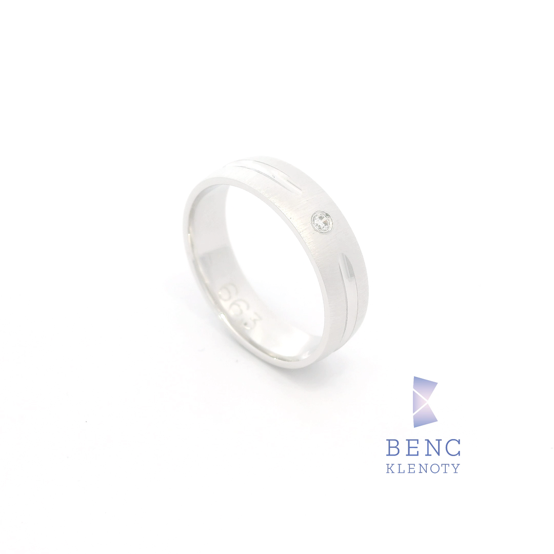 Dámský snubní prsten ze zlata 14K | Nadčasový design | A663