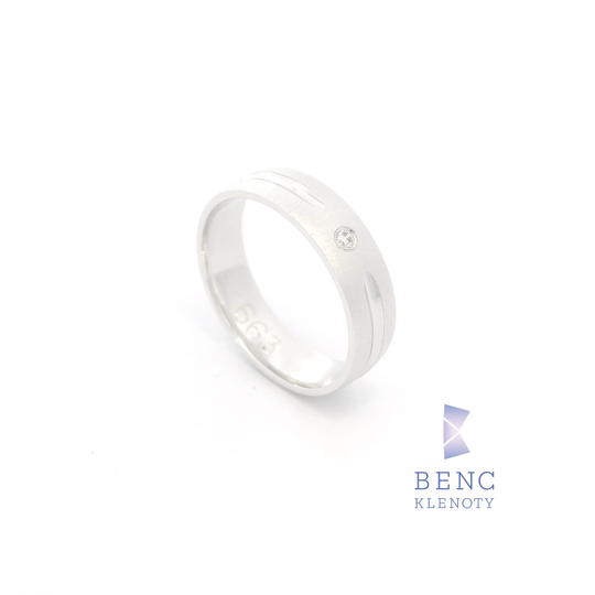 Dámský snubní prsten ze zlata 14K | Nadčasový design | A663