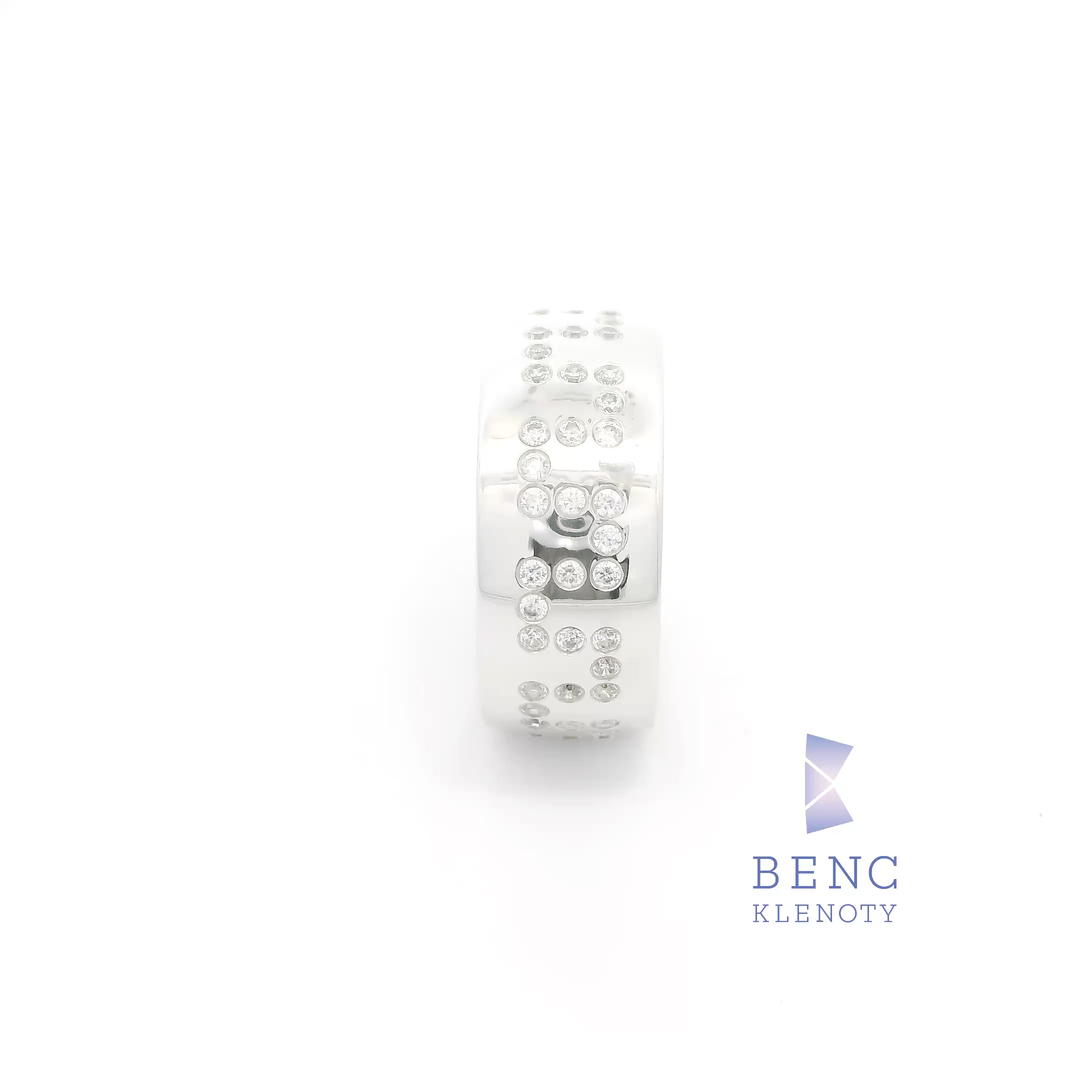 Dámský snubní prsten ze zlata 14K | Nadčasový design | A609