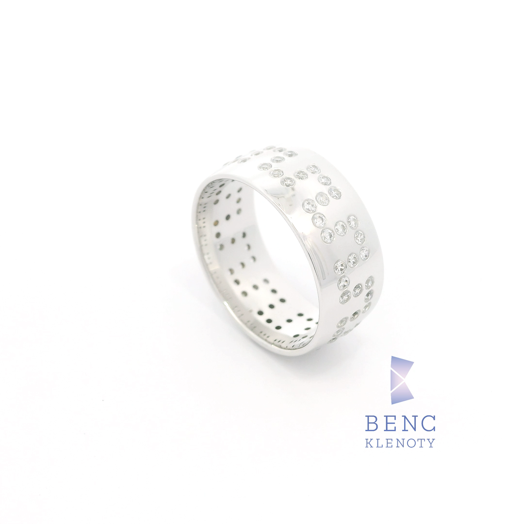 Dámský snubní prsten ze zlata 14K | Nadčasový design | A609