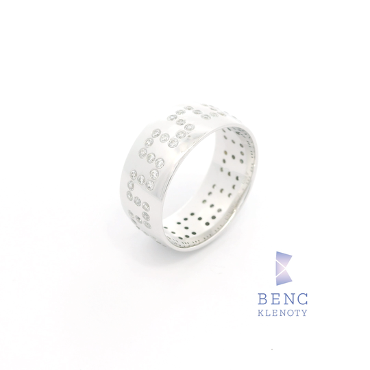 Dámský snubní prsten ze zlata 14K | Nadčasový design | A609