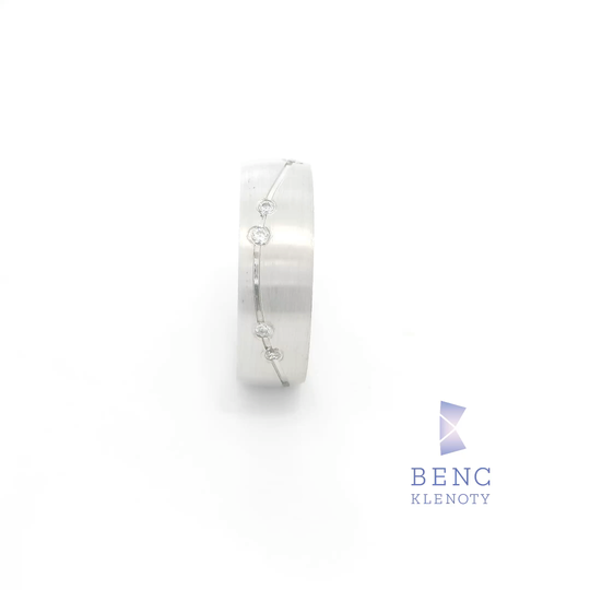 Dámský snubní prsten ze zlata 14K | Nadčasový design | R105