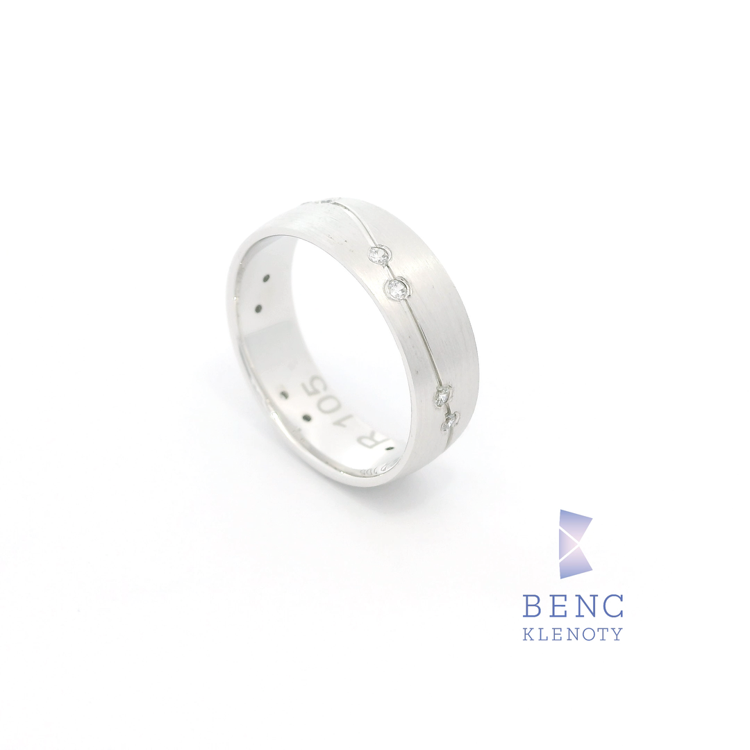 Dámský snubní prsten ze zlata 14K | Nadčasový design | R105