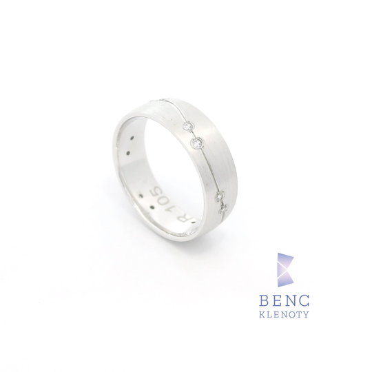 Dámský snubní prsten ze zlata 14K | Nadčasový design | R105