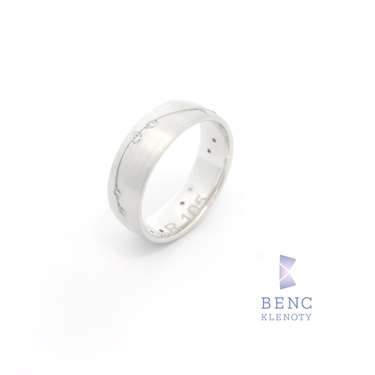 Dámský snubní prsten ze zlata 14K | Nadčasový design | R105