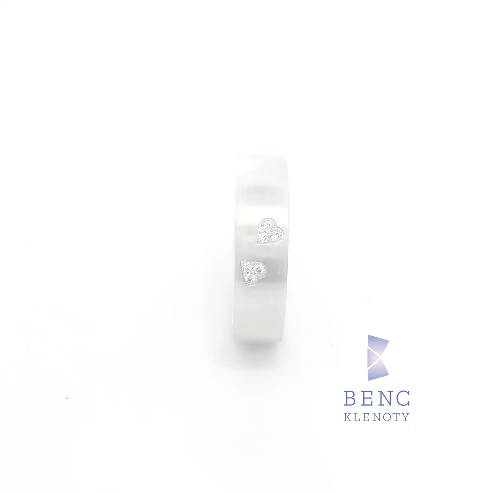 Dámský snubní prsten ze zlata 14K | Nadčasový design | R215