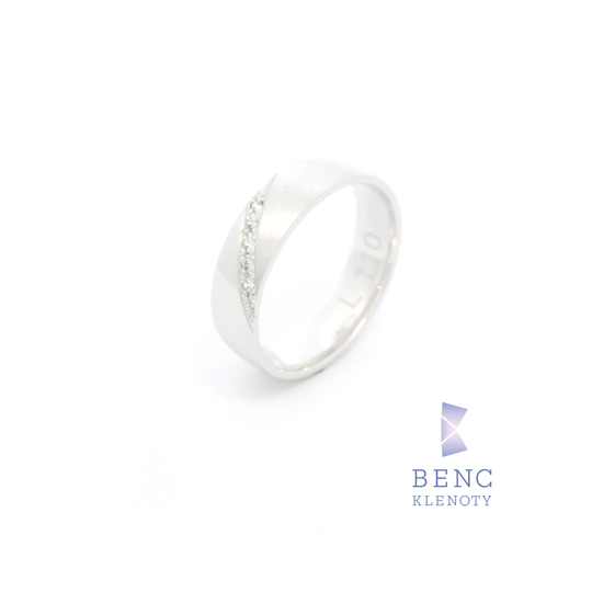 Dámský snubní prsten ze zlata 14K | Nadčasový design | L110