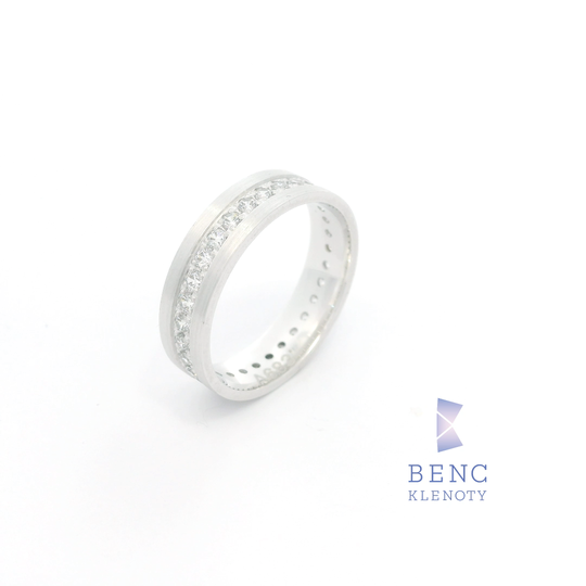 Dámský snubní prsten ze zlata 14K | Nadčasový design | A683