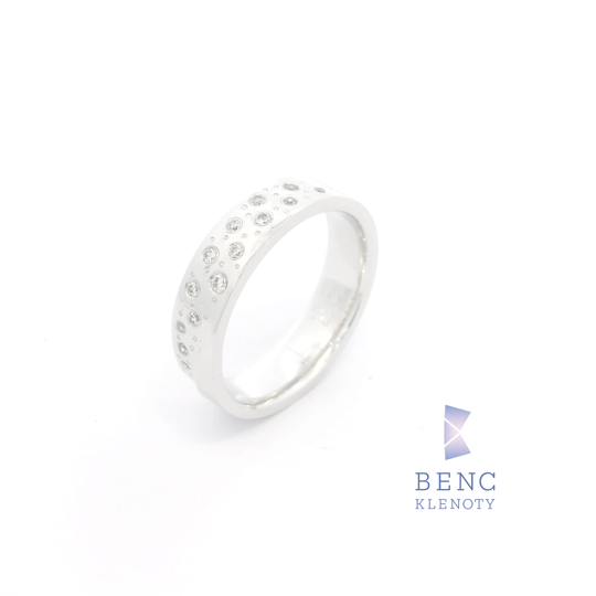 Dámský snubní prsten ze zlata 14K | Nadčasový design | L26