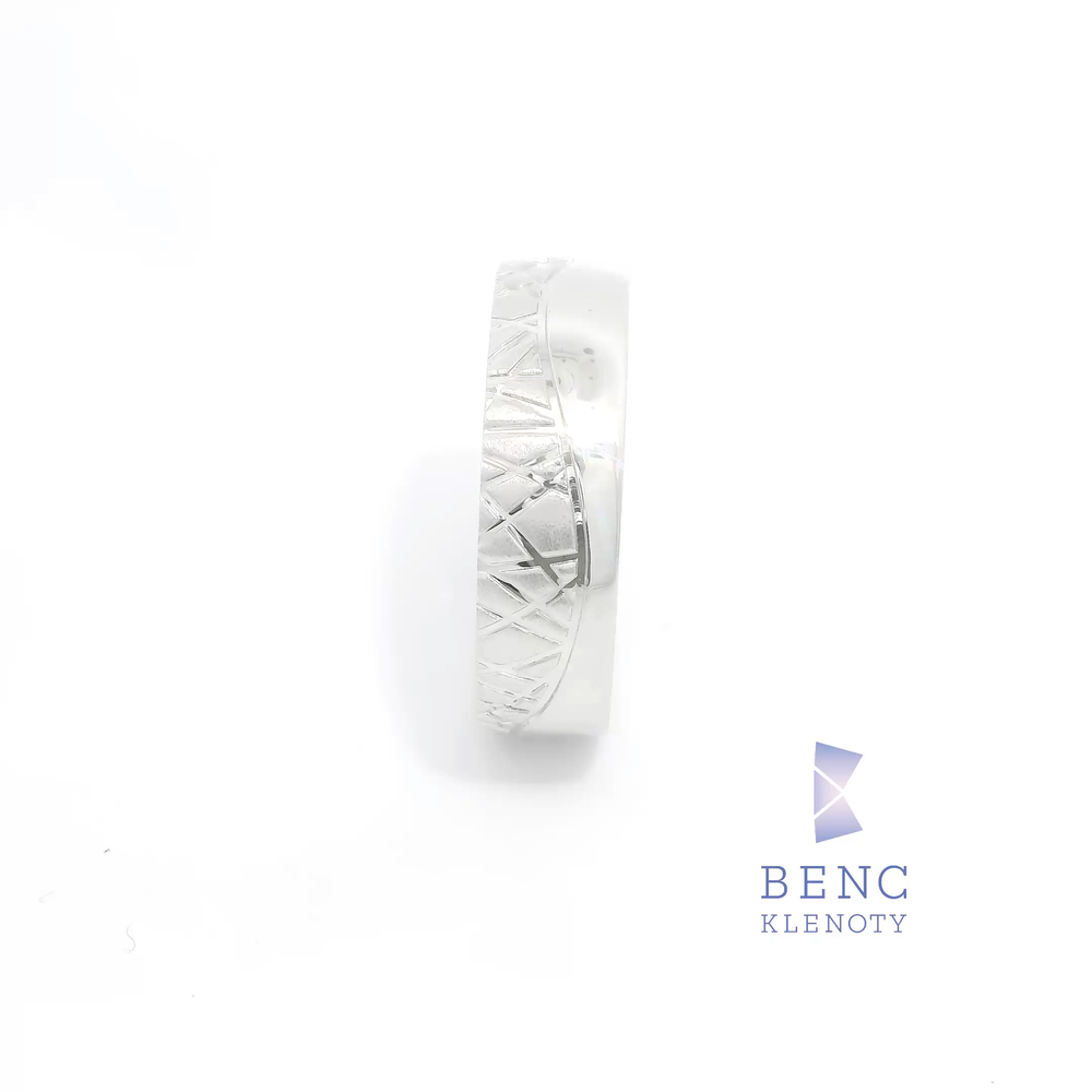 Pánský snubní prsten ze zlata 14K | Nadčasový design | A954-P