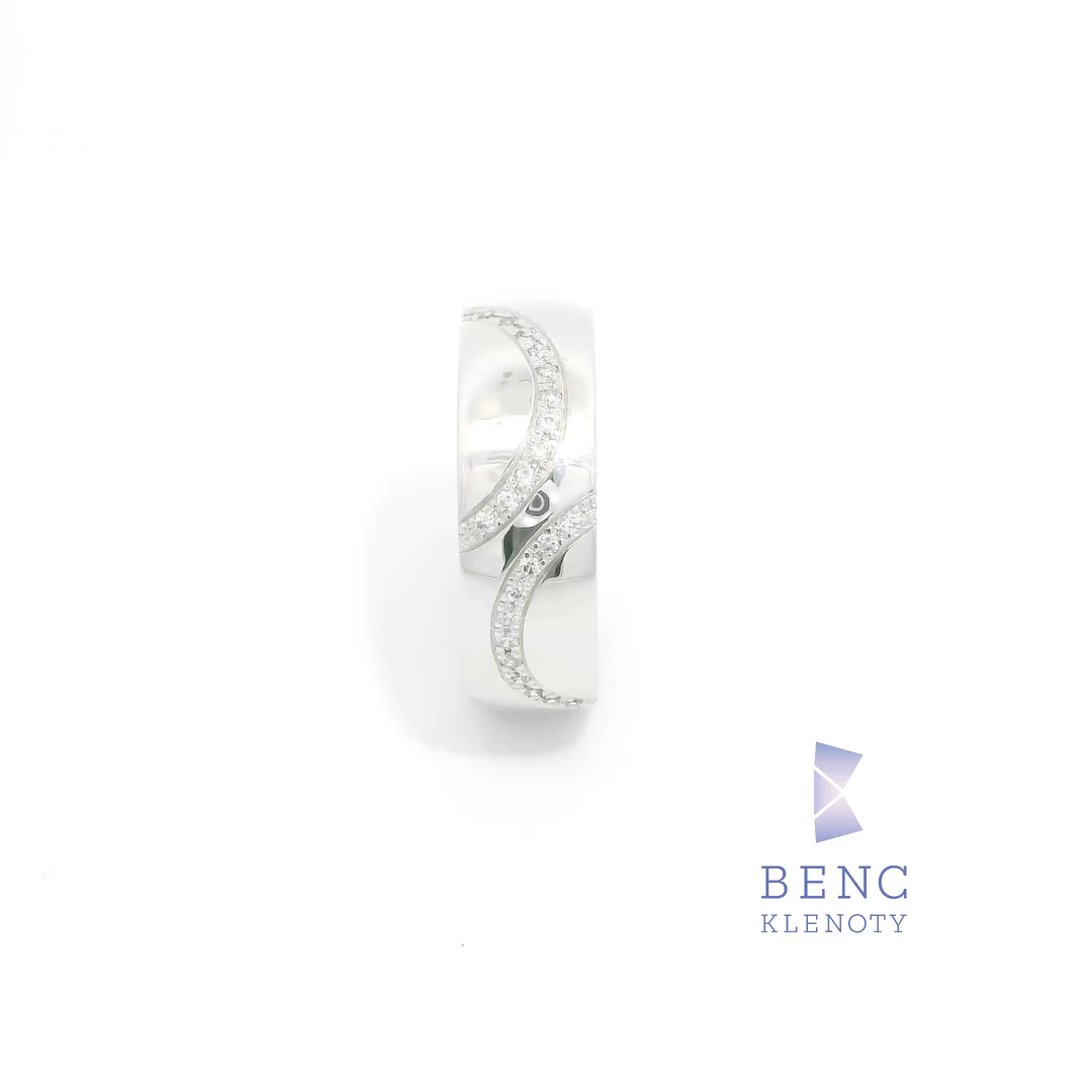 Dámský snubní prsten ze zlata 14K | Nadčasový design | A680