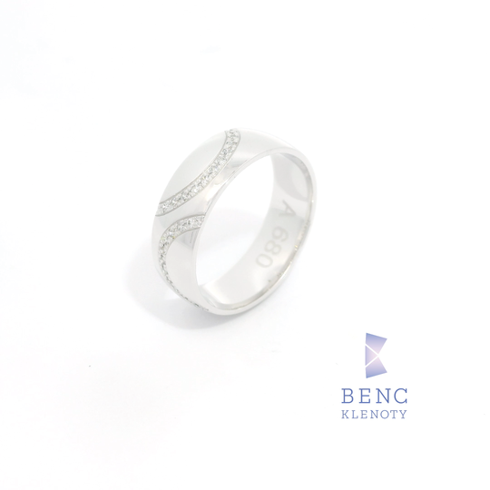 Dámský snubní prsten ze zlata 14K | Nadčasový design | A680
