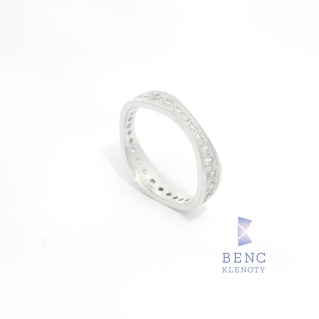 Dámský snubní prsten ze zlata 14K | Nadčasový design | A795