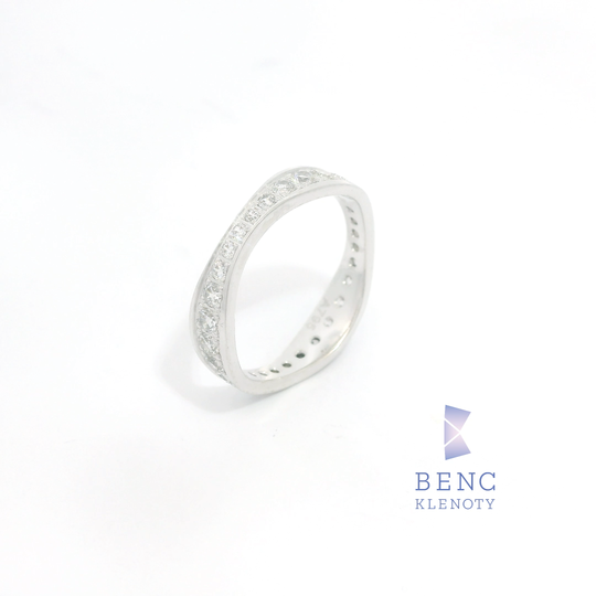 Dámský snubní prsten ze zlata 14K | Nadčasový design | A795