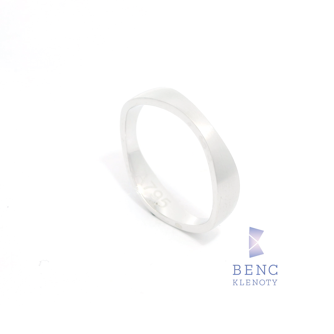 Pánský snubní prsten ze zlata 14K | Nadčasový design | A795-P