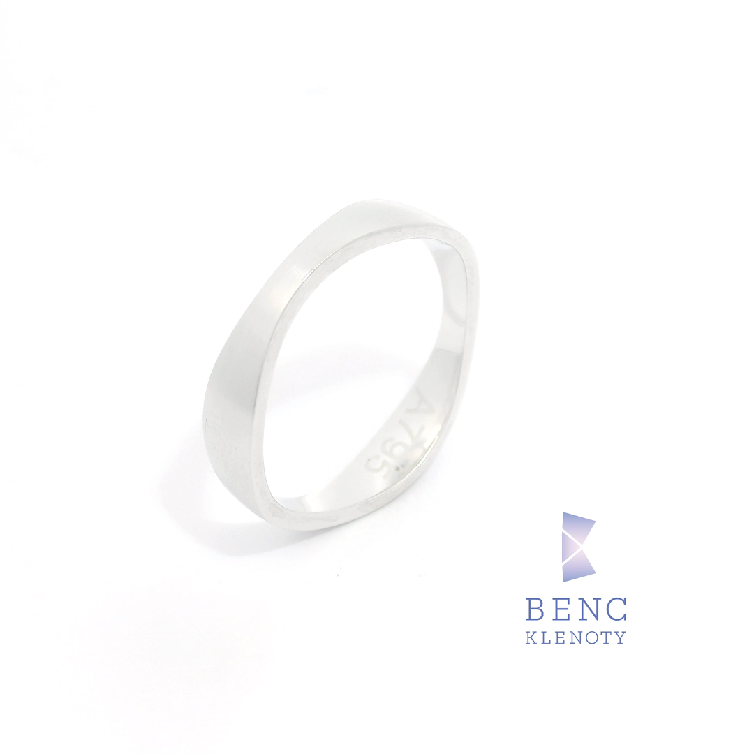 Pánský snubní prsten ze zlata 14K | Nadčasový design | A795-P