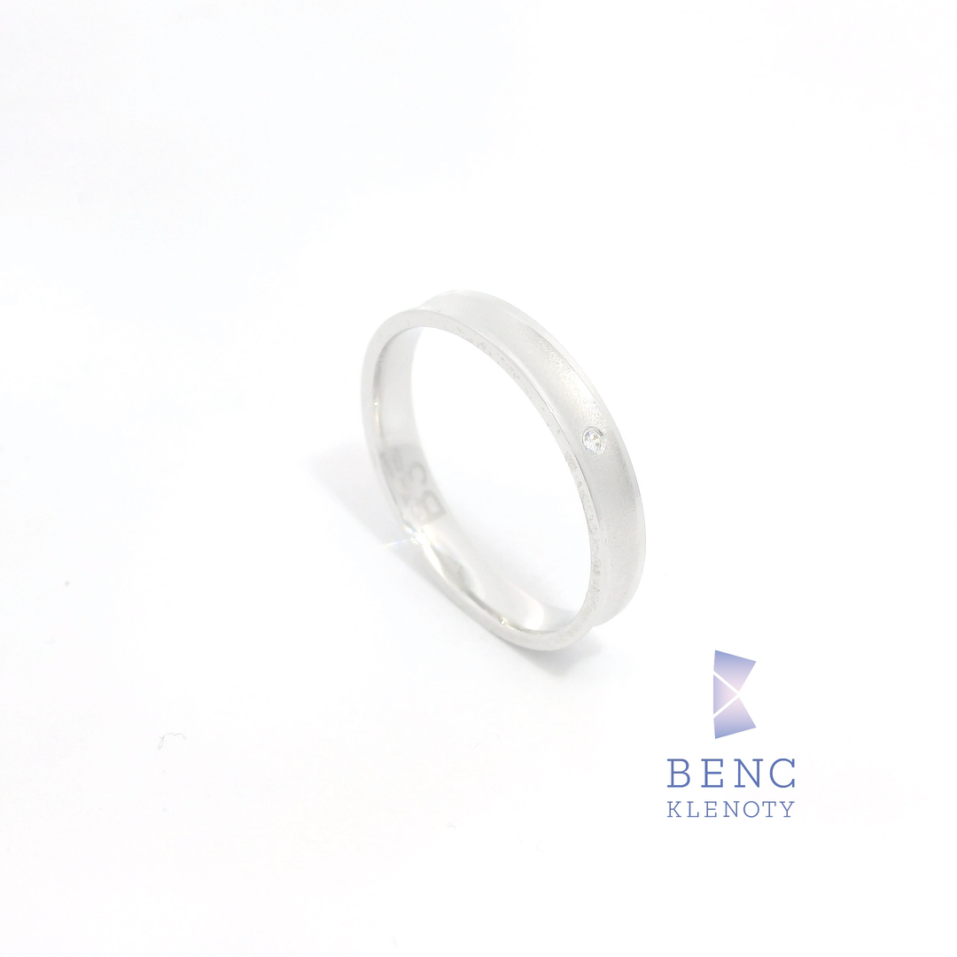 Dámský snubní prsten ze zlata 14K | Nadčasový design | B3