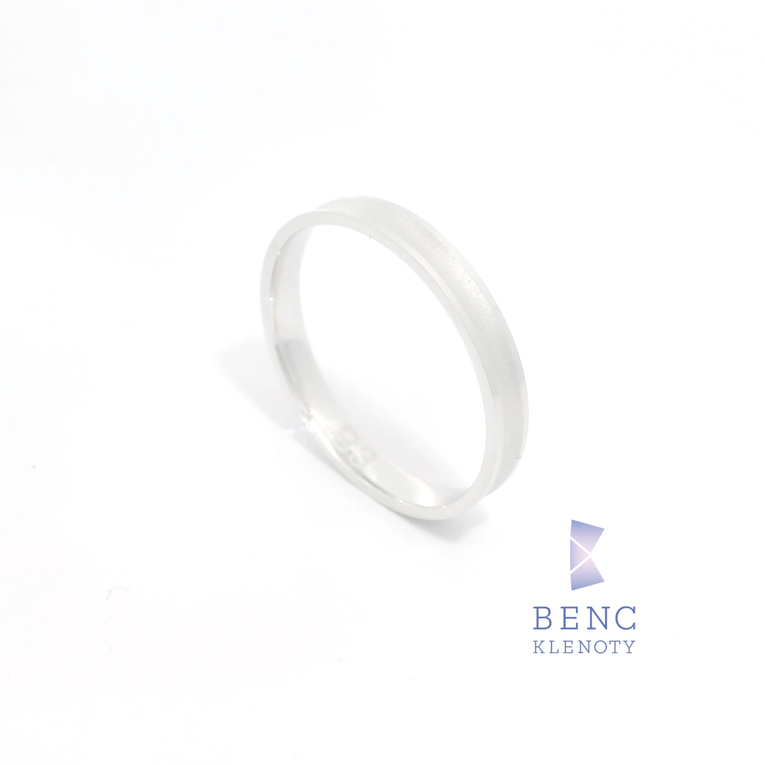 Pánský snubní prsten ze zlata 14K | Nadčasový design | B3-P