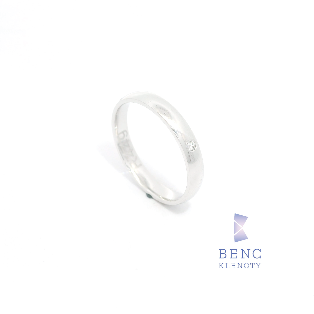 Dámský snubní prsten ze zlata 14K | Nadčasový design | R449