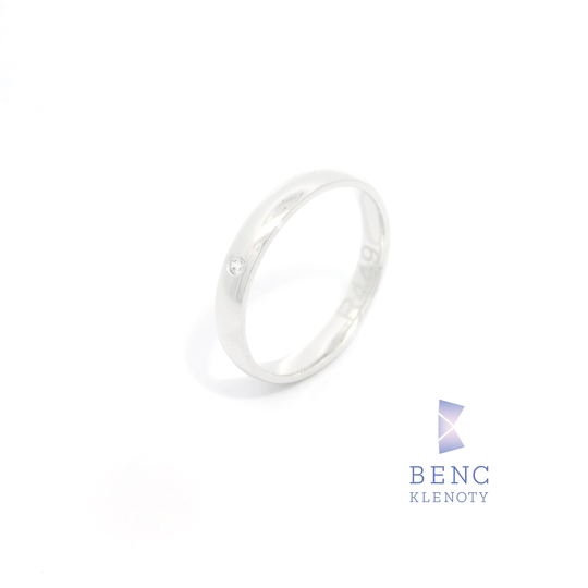 Dámský snubní prsten ze zlata 14K | Nadčasový design | R449