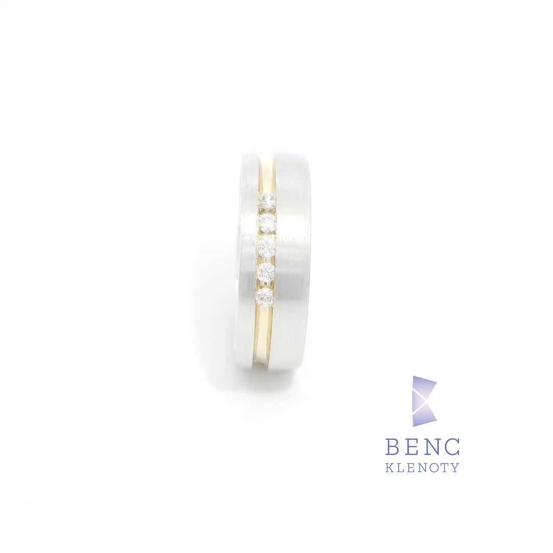 Dámský snubní prsten ze zlata 14K | Nadčasový design | P32