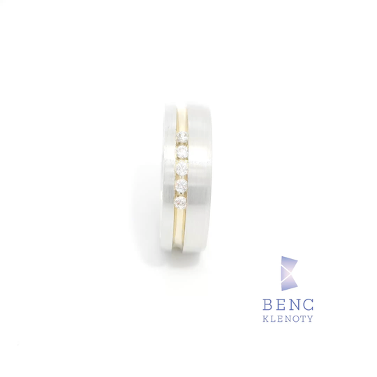 Dámský snubní prsten ze zlata 14K | Nadčasový design | P32