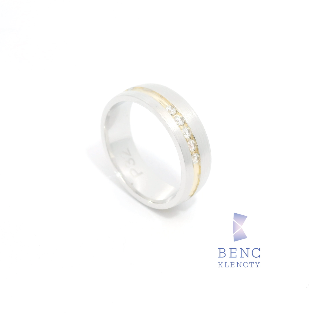Dámský snubní prsten ze zlata 14K | Nadčasový design | P32