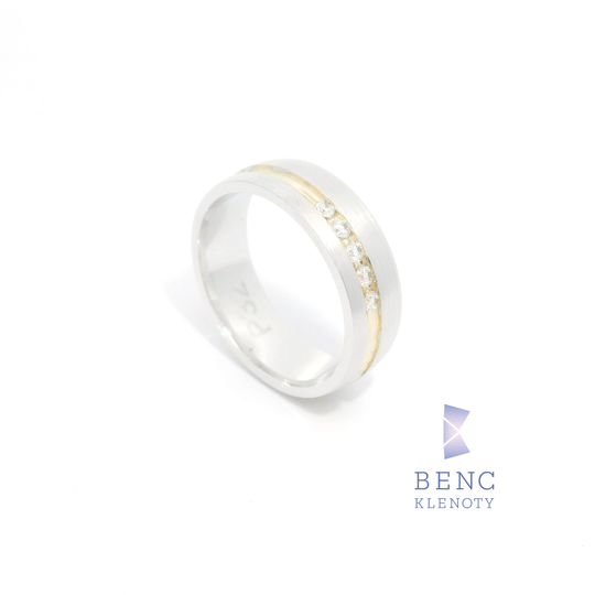 Dámský snubní prsten ze zlata 14K | Nadčasový design | P32