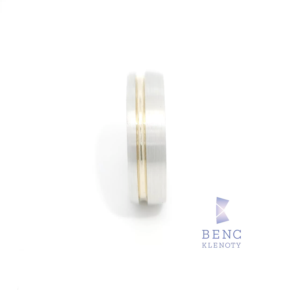 Pánský snubní prsten ze zlata 14K | Nadčasový design | P32-P