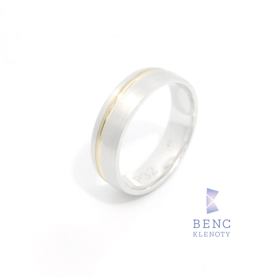 Pánský snubní prsten ze zlata 14K | Nadčasový design | P32-P