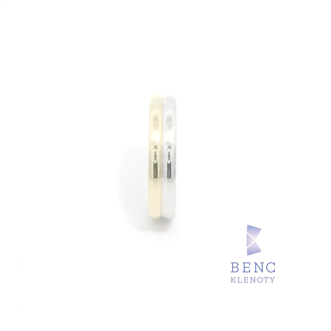 Dámský snubní prsten ze zlata 14K | Nadčasový design | A071