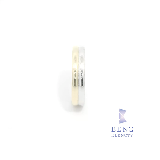 Dámský snubní prsten ze zlata 14K | Nadčasový design | A071