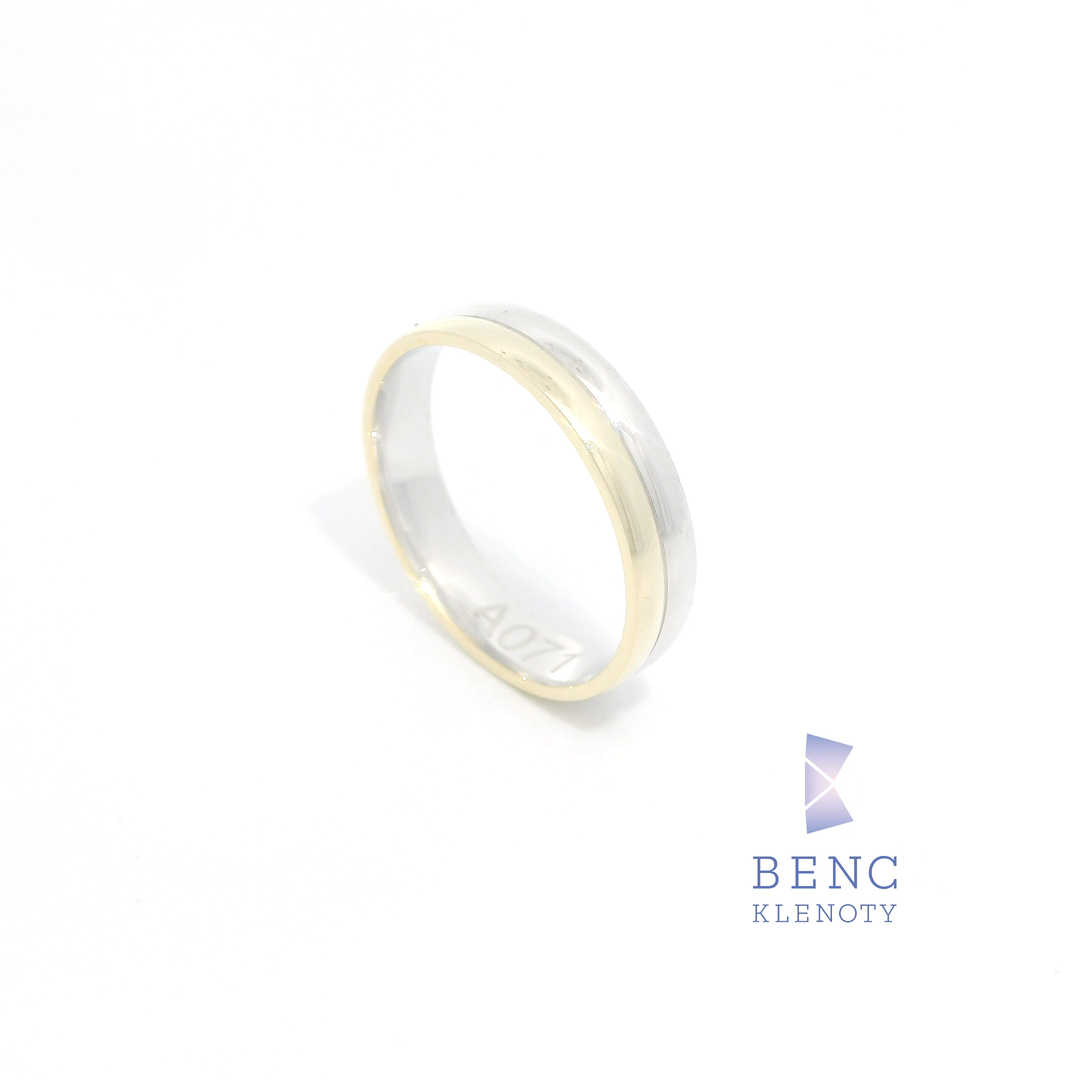Dámský snubní prsten ze zlata 14K | Nadčasový design | A071