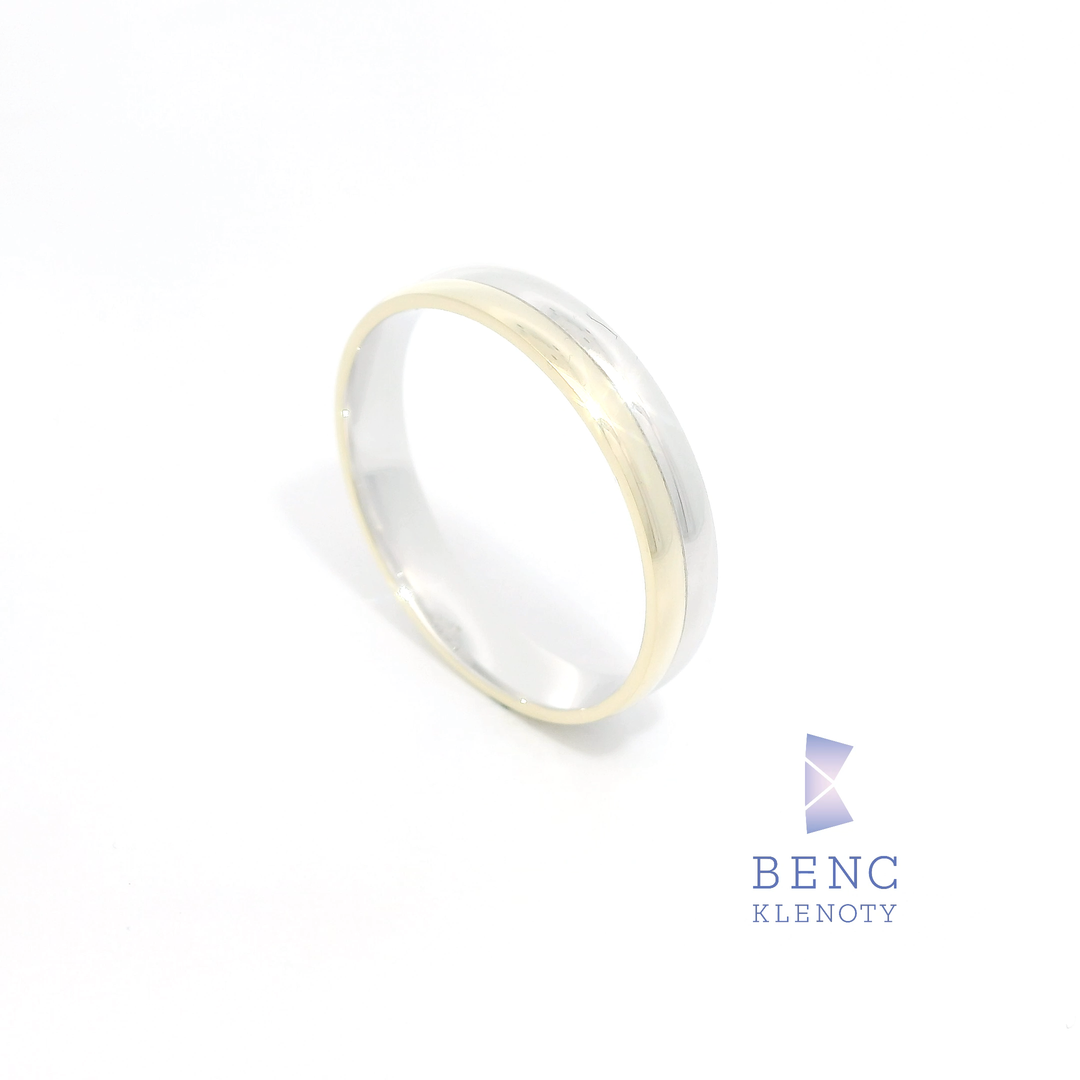 Pánský snubní prsten ze zlata 14K | Nadčasový design | A071-P