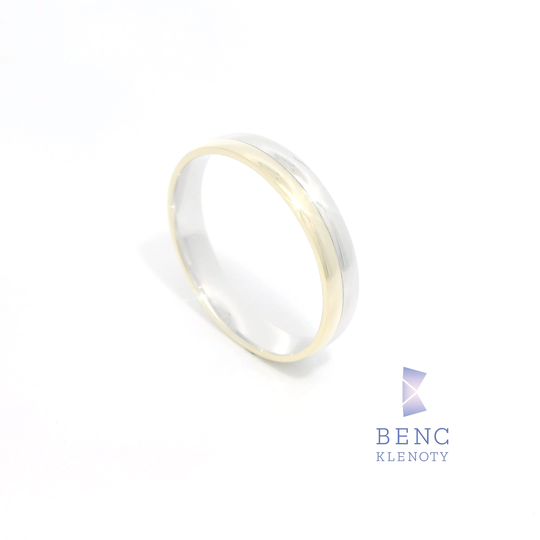 Pánský snubní prsten ze zlata 14K | Nadčasový design | A071-P