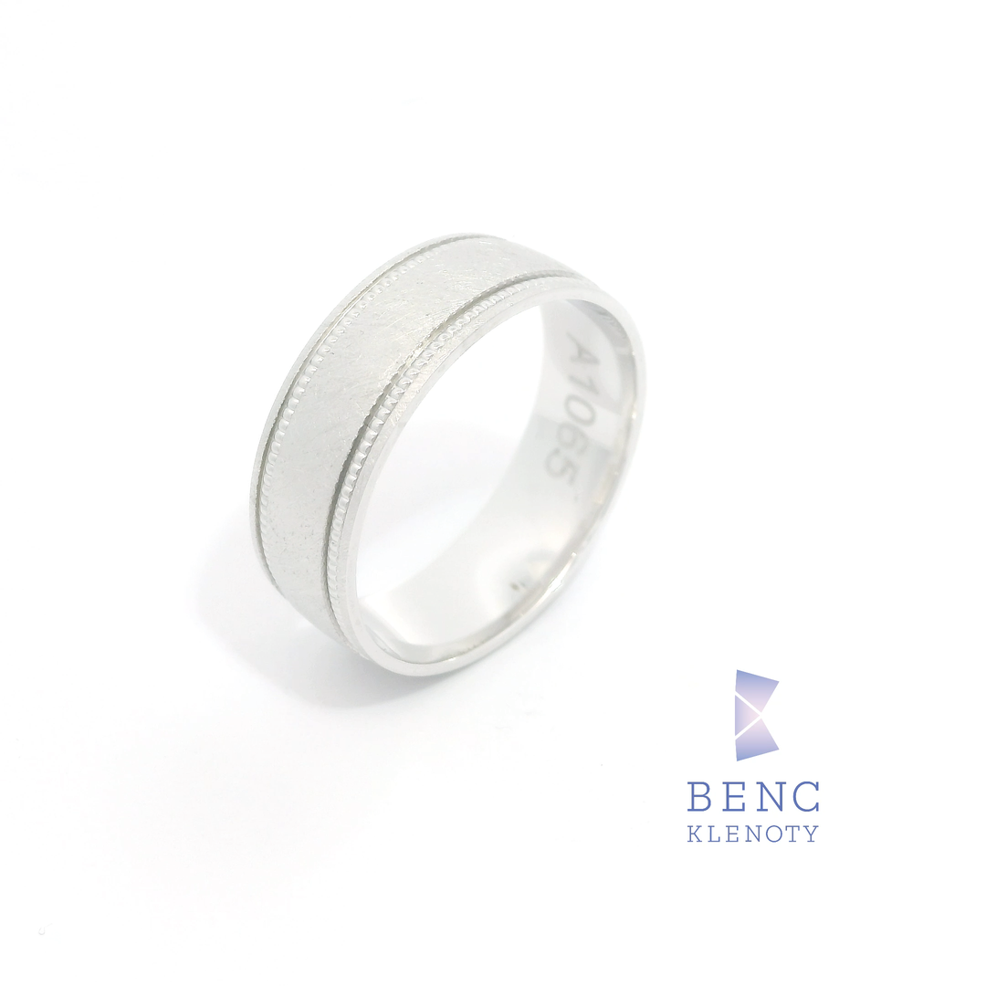Pánský snubní prsten ze zlata 14K | Nadčasový design | A1065-P