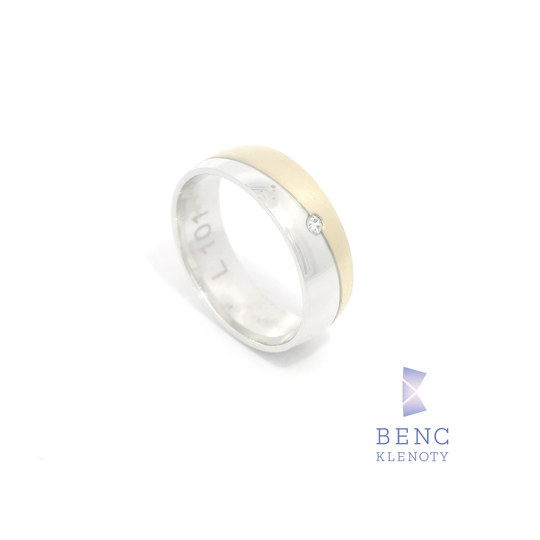Dámský snubní prsten ze zlata 14K | Nadčasový design | L101