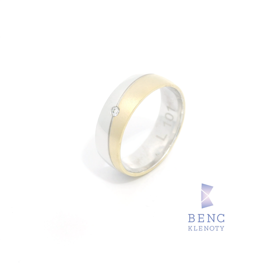 Dámský snubní prsten ze zlata 14K | Nadčasový design | L101